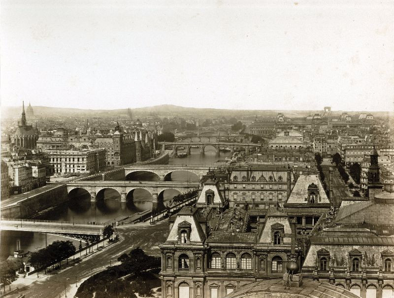 Một góc Paris nhìn từ trên cao, 1865.