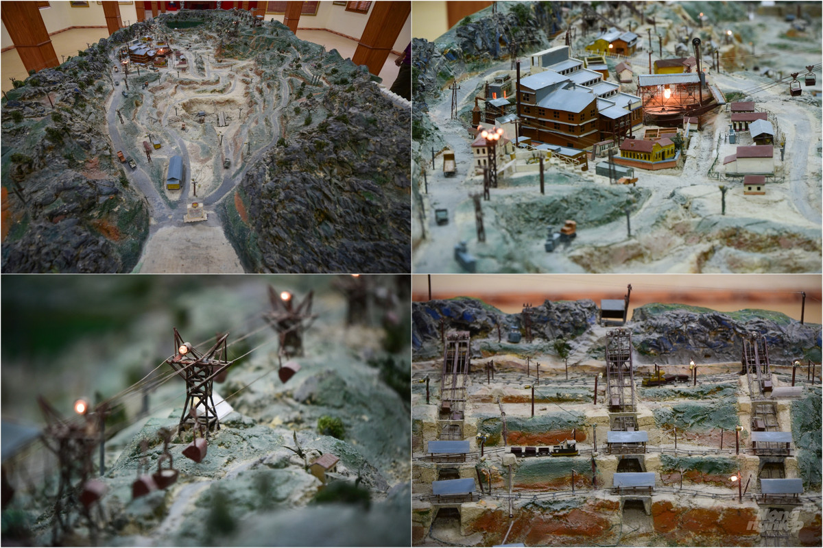 Để giúp các thế hệ đi sau hiểu rõ hơn về hoạt động của mỏ thiếc từ những ngày đầu, các công nhân của mỏ đã tự tay đắp lên những chiếc sa bàn rất chi tiết về các công trình trong và ngoài mỏ từ những năm 1960. Theo cán bộ của Công ty cổ phần Khoáng sản và Luyện kim Cao Bằng, các sa bàn này từng được đưa lên tàu hỏa, chở về Hà Nội để tránh bị phá hủy trong thời kỳ xảy ra chiến tranh.