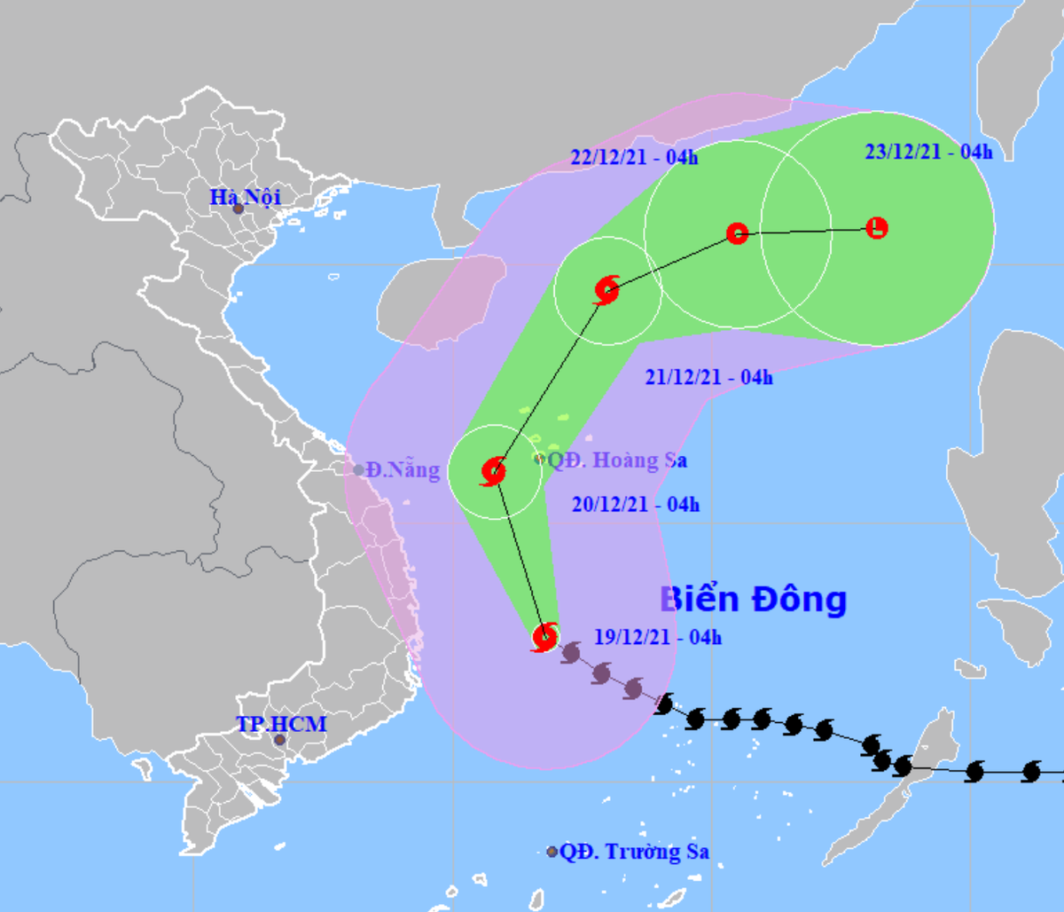 Bien Dong hung bao manh nhat lich su, huong vao Binh Dinh - Khanh Hoa