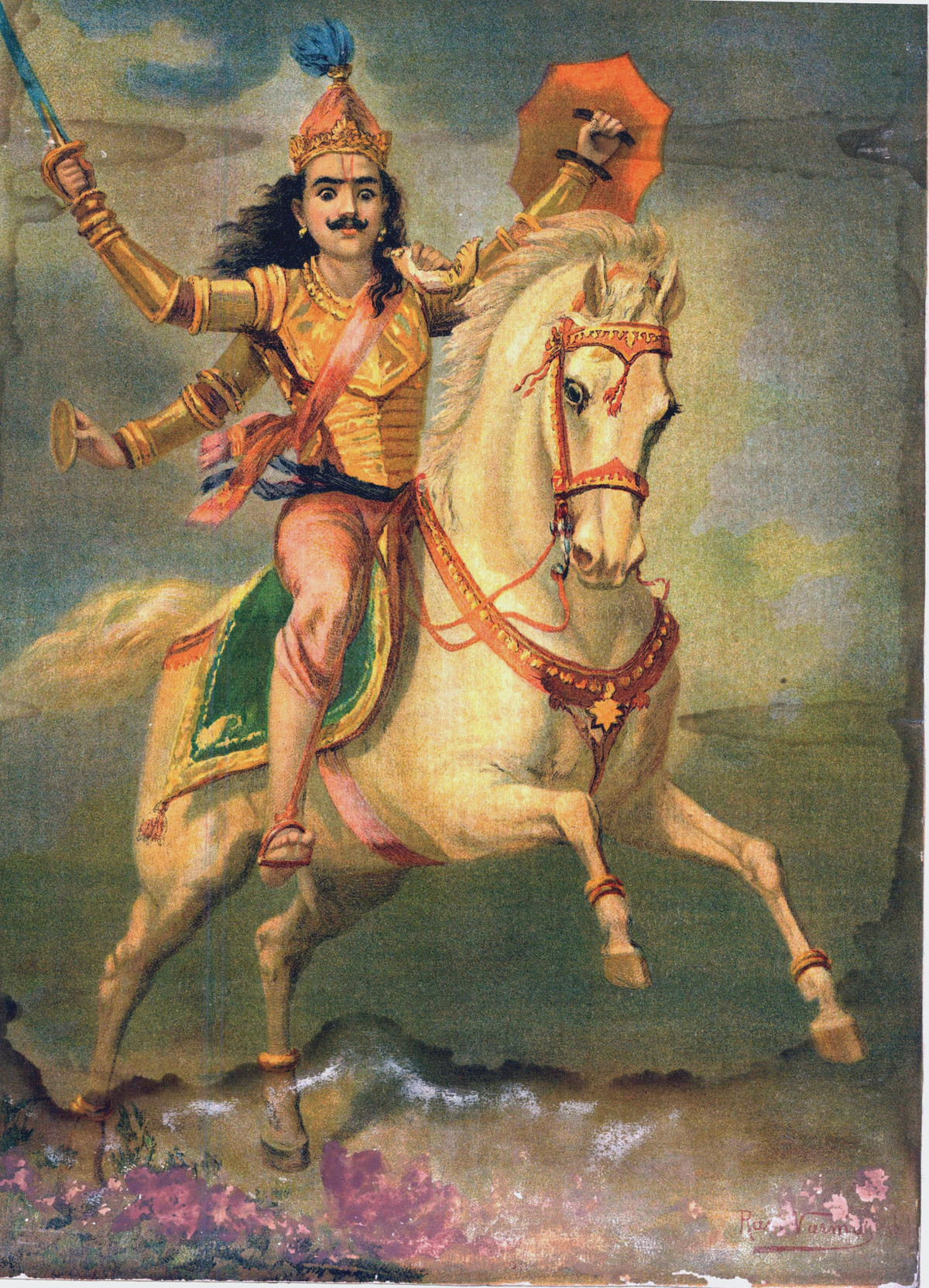 Shambhala cũng được đề cập trong thần thoại Hindu là nơi sinh ra hóa thân thứ 10 của Chúa Vishnu có tên là Kalki. Hóa thân này được tiên tri sẽ xuất hiện trên Trái Đất khi cái ác lên đến đỉnh điểm. Sau đó, Kalki sẽ tiêu diệt tất cả kẻ ác và giúp những người tốt còn sống sót mở ra một thời kỳ hoàng kim mới kéo dài 10.000 năm.