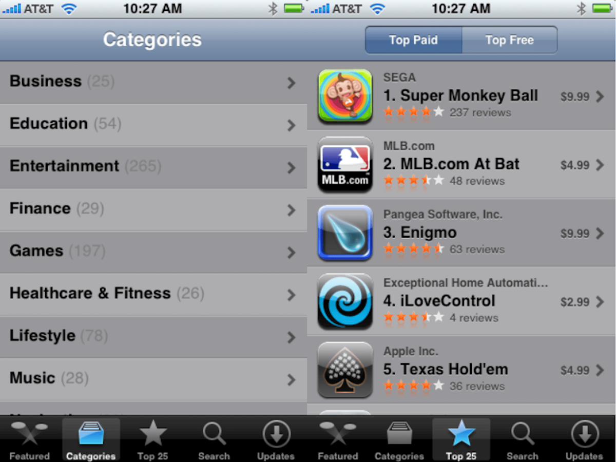 Ngày 11/7/2008, kho ứng dụng App Store hoạt động với chỉ 500 ứng dụng. Sau 13 năm, App Store đã có hơn 2 triệu ứng dụng, góp phần tạo ra ngành công nghiệp hoàn toàn mới. Tuy chỉ chiếm phần nhỏ trong doanh thu Apple, App Store là bàn đạp quan trọng cho hoạt động kinh doanh dịch vụ đang rất phát triển của Táo khuyết. Ảnh: iMore.