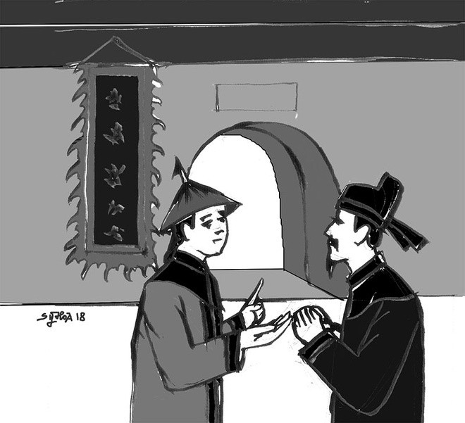 Theo sách Sứ thần nước Việt, Nhữ Trọng Thai là vị sứ thần người Việt duy nhất từng đề một vế đối chuẩn mực, được vua quan nhà Thanh hết sức nể phục, ra lệnh treo ở cổng Thiên An Môn (Tử Cấm Thành, Bắc Kinh), mang tính chất bố cáo cho thiên hạ cùng biết. Ảnh minh họa: Báo Bình Phước.