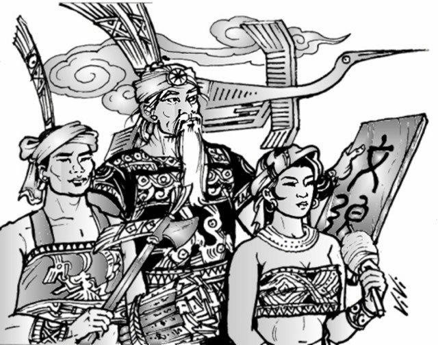 Theo sách "Việt sử giai thoại", sau khi được Hùng Vương thứ 18 nhường ngôi, Thục Phán An Dương Vương cho dựng cột đá lập lời thề trên núi Nghĩa Lĩnh, ghi rõ: "Nguyện có đất trời lồng lộng chứng giám, nước Nam được trường tồn lưu ở miếu Tổ Hùng Vương, xin đời đời trông nom lăng miếu họ Hùng và gìn giữ giang sơn mà Hùng Vương trao lại; nếu thất hẹn, sai thề sẽ bị gió giăng, búa dập".