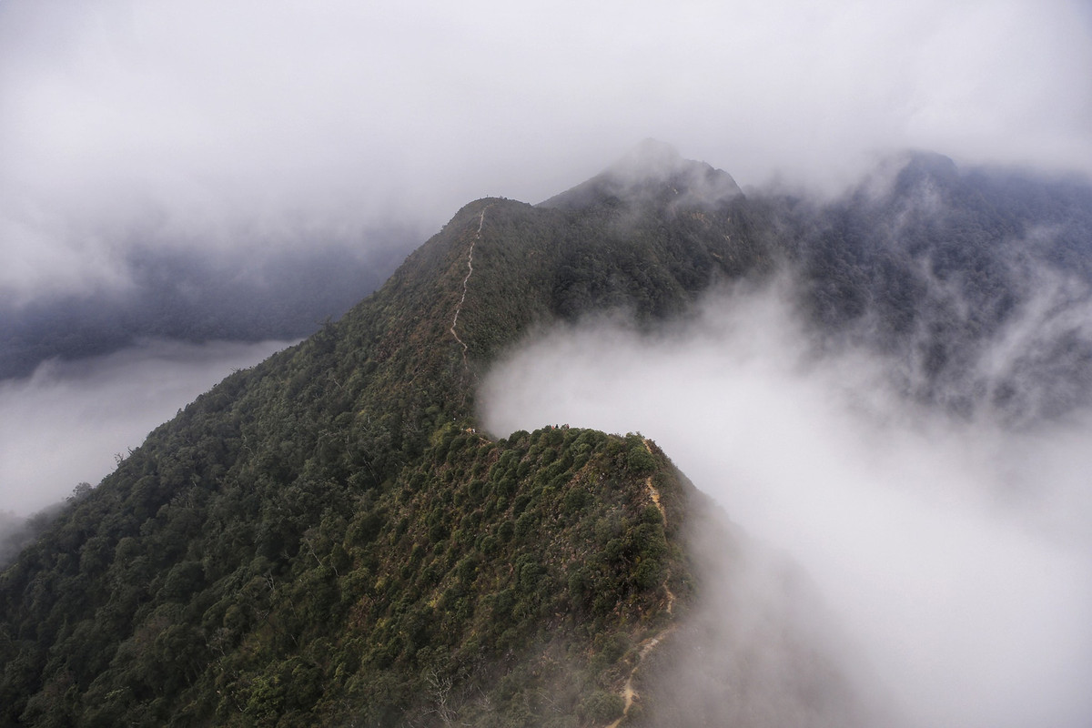 Tà Xùa là đỉnh núi nằm giữa tỉnh Sơn La và Yên Bái. Cung đường lên đỉnh núi cao 2.865 m này xuất phát ở xã Bản Công, huyện Trạm Tấu, tỉnh Yên Bái. Ảnh: Doãn Bách.