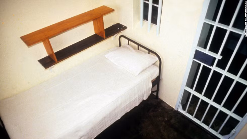 Phòng giam ông Mandela.