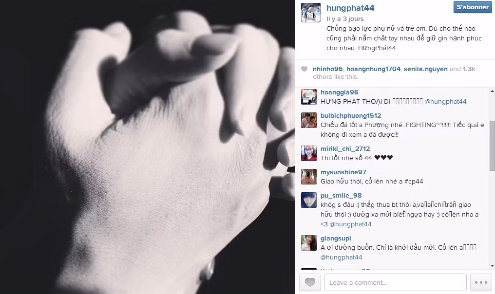 Nhiều fan đã lên Instagram của Công Phượng, tạm dịch dòng chữ xăm trên tay cầu thủ này là "Hưng Phát Thoại Di". Dù ý nghĩa của dòng chữ này vẫn chưa rõ ràng nhưng cái tên Hưng Phát đã được Công Phượng sử dụng nhiều lần và đặc biệt là lấy luôn làm tên tài khoản Instagram của mình: hungphat44. Theo lời Công Phượng từng chia sẻ thì đây là tên của một người bạn cũ của anh ở quê nhà Nghệ An.