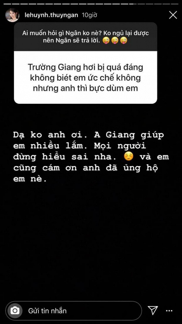 Lien tuc bi Truong Giang “khui” chuyen doi tu, Thuy Ngan thay sao?-Hinh-2