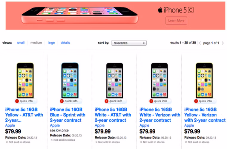 Mua iPhone 5C giá 1,7 triệu đồng. Nếu bạn đặt mua iPhone 5C tại Target hay Walmart, bạn sẽ được giảm giá 20% cho phiên bản iPhone 5C 16 Gb. Ngoài ra Target sẽ giảm giá thêm 5% cho những khách hàng sử dụng thẻ đỏ của cửa hàng này.