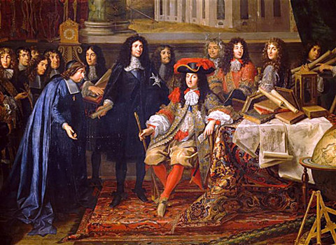 Vua Louis XIV (giữa) bị một chứng bệnh khó nói, nhưng may là phẫu thuật được - Ảnh: French Academy of Sciences.