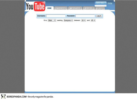 Và Youtube năm 2005 hoàn toàn trống trơn.