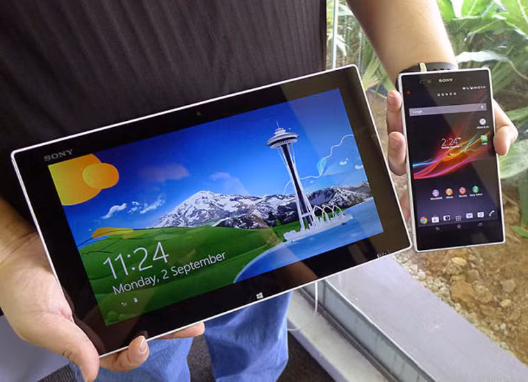 Thị trường Đài Loan: Sony cho ra mắt máy tính bảng dùng hệ điều hành Windows vào cuối tháng 9. Sony dự định ra mắt chiếc máy tính bảng, dựa trên hệ điều hành Windows 8, Vaio Tap 11 vào cuối tháng 9, tại thị trường Đài Loan với giá 1.300 USD. VAIO Tap 11 nặng 1,1 kg, và chỉ dày chưa đến 1 cm.