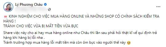  Việc mua sắm online là nhu cầu, thậm chí là sở thích của nhiều người, đặc biệt là dịp gần Tết bởi không cần quá tốn công sức đi đến tận nơi bán mà có thể ở nhà, nghe tư vấn là có thể "may mắn" sở hữu một món đồ ưng ý. Tuy nhiên, sở dĩ may mắn phải để trong ngoặc kép là bởi có không ít người không gặp may bởi tốn không ít tiền mà thứ nhận về thì không hề lung linh như những gì shop đăng tải. Mới đây, Lý Phương Châu - vợ cũ của vũ công Lâm Vinh Hải vừa rơi vào trường hợp trớ trêu mà chắc chắn nhiều người cũng từng gặp phải khi mua hàng online.