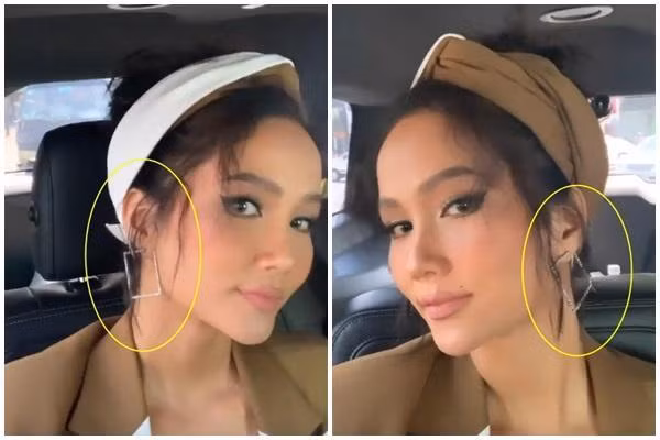 H'Hen Niê mua khuyên tai trên chợ mạng thì mỗi bên liền cho ra một kiểu, cái đưa ra sau, cái móc ngược ra trước. Nếu chỉ nhìn thoáng qua thì người xem vẫn tưởng chúng là một đôi nhưng thực tế thì không phải vậy.