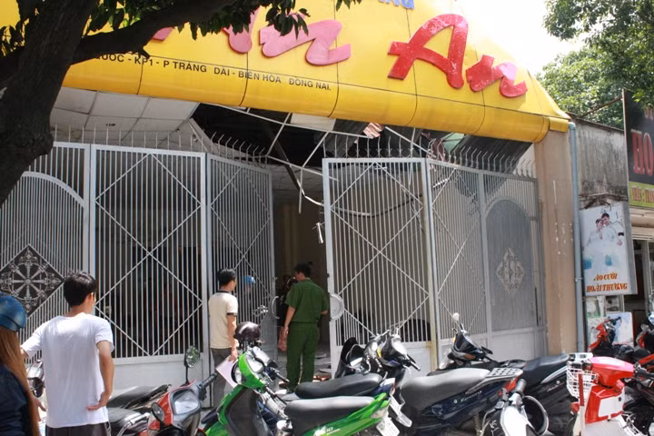 Hiện trường nơi ông An tử vong Hiện trường nơi ông An tử vong