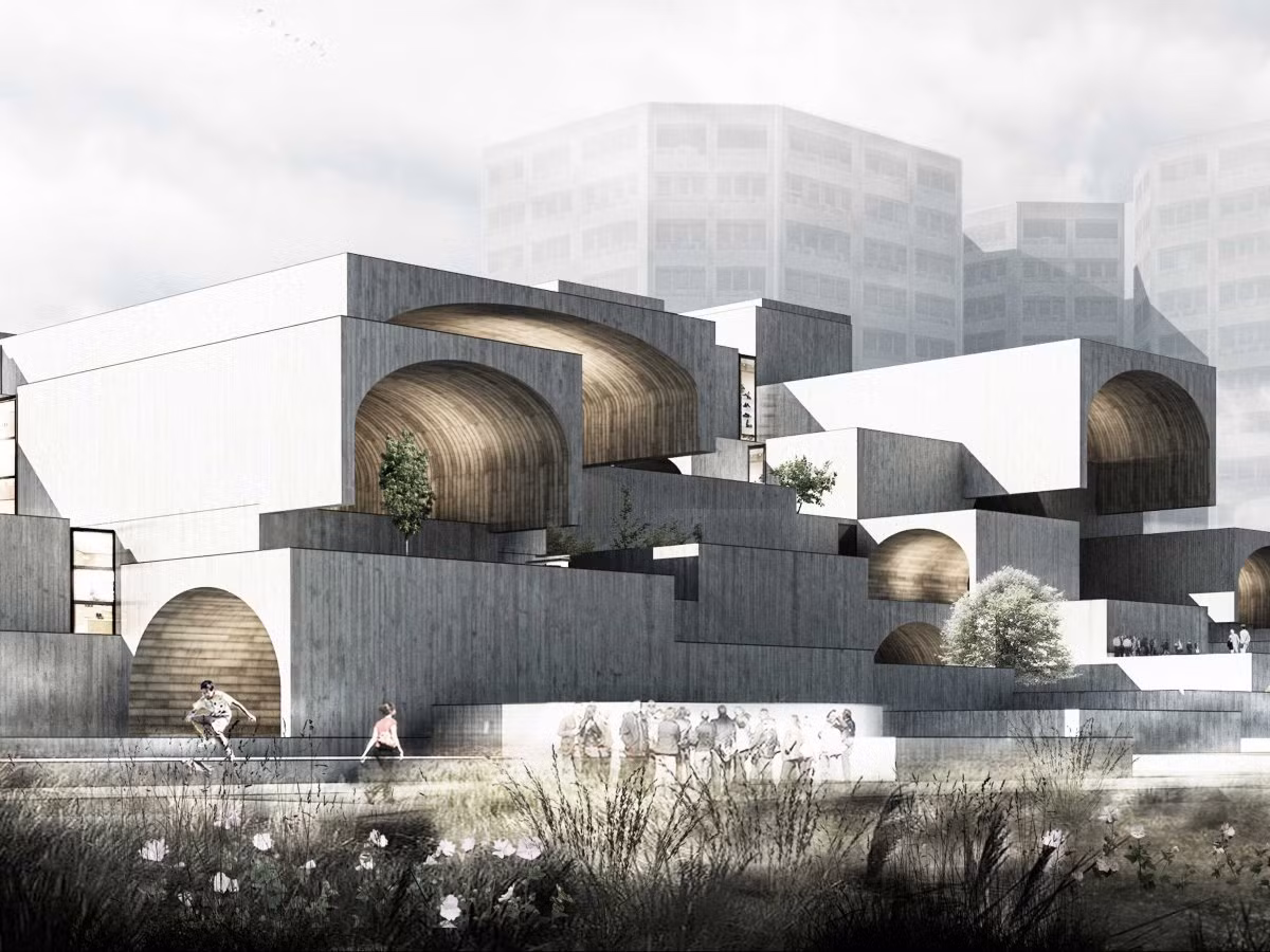 Hạng mục trung tâm thương mại (dự án tương lai): Trung tâm thương mại Isfahan Dreamland của Kiến trúc sư Farshad Mehdizadeh, ở Isfahan, Iran.