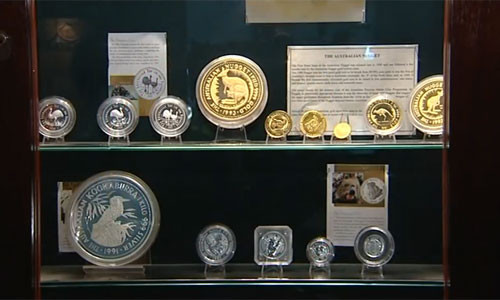 Nơi trưng bày các loại tiền xu do sở đúc tiền này sản xuất.