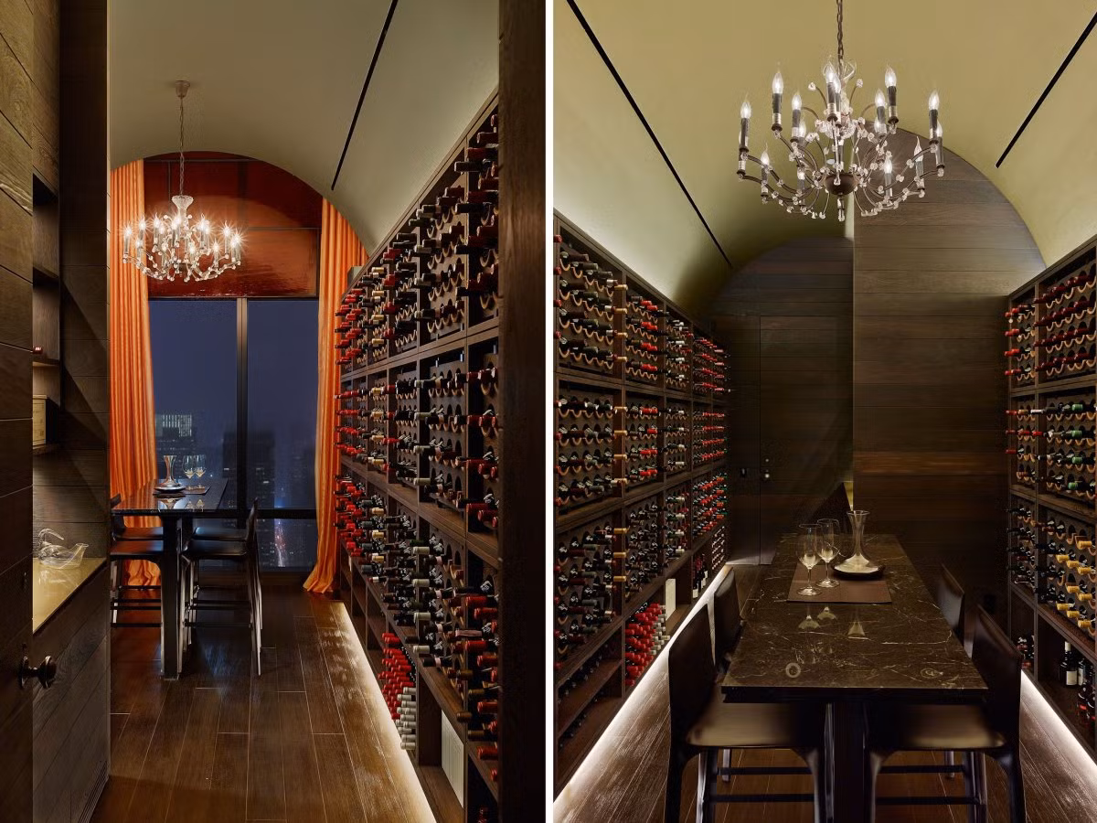 Hầm rượu có thể chứa đến 2.000 chai.