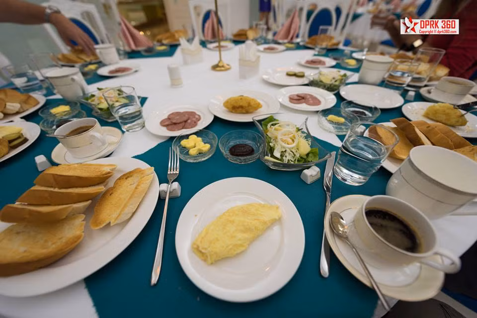 Các món ăn dành cho bữa sáng khá đơn giản.