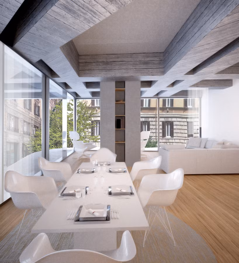 Các tường kính giúp không gian bên trong nhà nhận được nhiều ánh sáng.