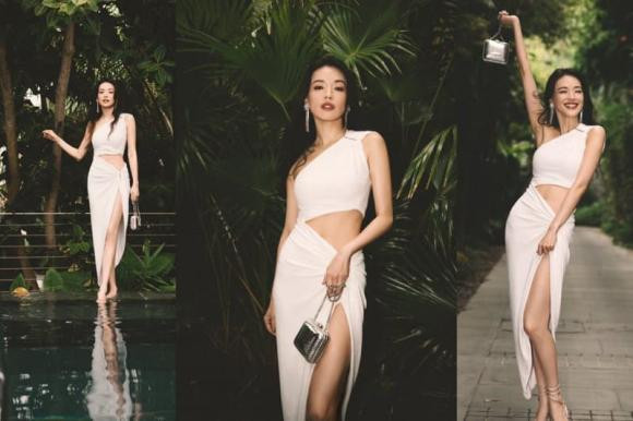 Thần thái ngút ngàn với vẻ sang trọng nhưng không kém sự quyến rũ của Thư Kỳ trong bộ màu trắng tinh khôi..