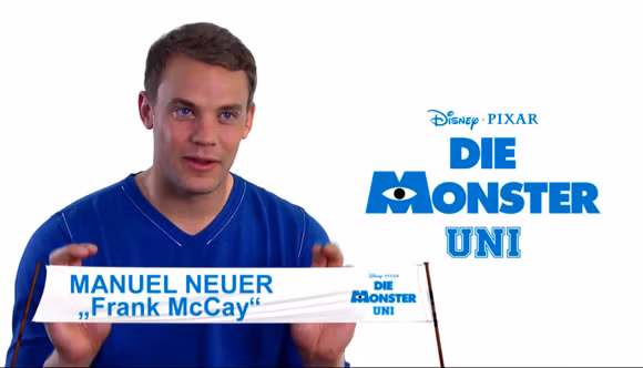 Neuer còn lấn sân sang cả điện ảnh khi anh lồng tiếng cho nhân vật Frank McCay trong phim hoạt hình “Monsters University”.