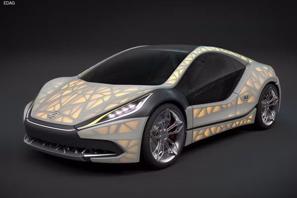 Sport car in 3D vỏ sợi tổng hợp duy nhất thế giới ảnh 1