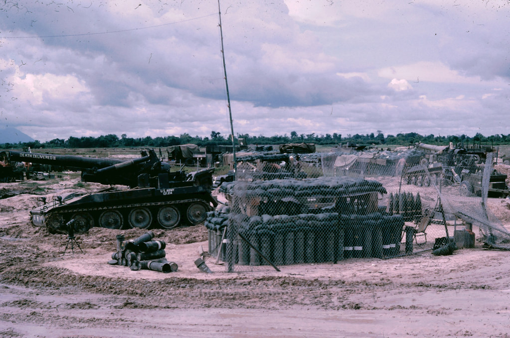 Khu căn cứ ở Trảng Bàng vào mùa mưa.