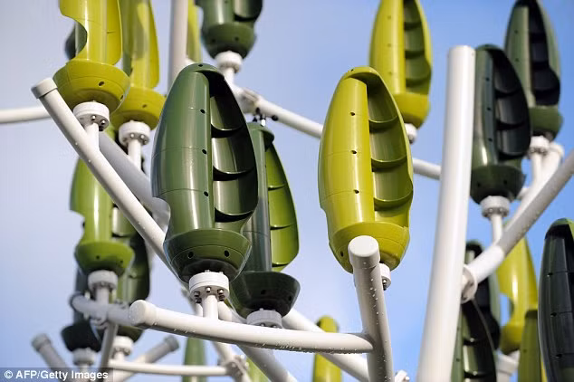 Cây sử dụng các lá xoắn để chuyển đổi gió thành điện năng