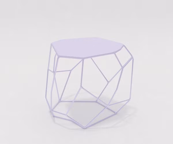 Chếc bàn giống như một tảng đá kỳ quái nhưng trọng lương rất nhẹ.