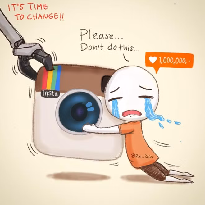 Nhiều bạn trẻ chia sẻ sự tiếc nuối với logo thần thánh, quen thuộc của mạng xã hội chia sẻ ảnh này. "Lần thay đổi này làm mất cảm tình với một ứng dụng quen thuộc. Làm sao tìm được IG giữa một rừng các logo app na ná nhau đây?", đó là câu hỏi của Thu Thủy.