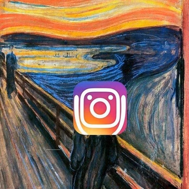 "Logo mới của Instagram thật phù hợp với bức tranh Tiếng thét này. Tôi cũng đang muốn thét lên khi nhìn thấy hình ảnh mới của ứng dụng quen thuộc này đây", Nguyễn Trần Minh Thu hài hước nhận xét.