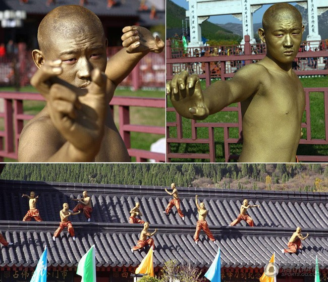 1. Thập Bát Đồng Nhân trận: Những người say mê tiểu thuyết cũng như các bộ phim võ hiệp chắc đều đã quá quen với cái tên "Thập bát đồng nhân" của võ Thiếu Lâm. Các tiểu thuyết kiếm hiệp thường mô tả "Đệ tử Thiếu Lâm muốn xuống núi, phải trải qua Thập Bát Đồng Nhân trận, tức 18 người luyện võ đến khả năng đao thương bất nhập, da thịt như đồng như sắt". Trên thực tế, "Đồng nhân" của Thiếu Lâm Tự là một trận pháp do 18 võ sư trấn giữ. Các võ sư nay toàn thân được bôi một lớp đồng sáng rực. Trận pháp này cũng chẳng thâm sâu ảo diệu, mà chỉ mang nhiều tính biểu diễn. Nó cũng không được coi là một trận pháp trấn phái của Thiếu Lâm.