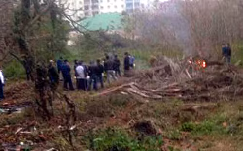 Khu vực phát hiện thi thể nam thanh niên.