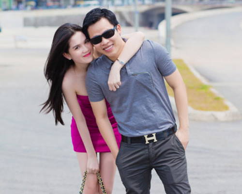 Ngọc Trinh thân thiết với ông bầu Vũ Khắc Tiệp.