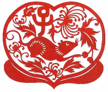 Con chuột. Tranh cắt giấy.