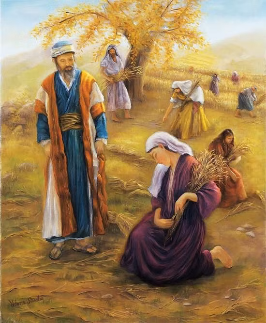 Ruth được sự ưu ái của ông chủ Boaz.