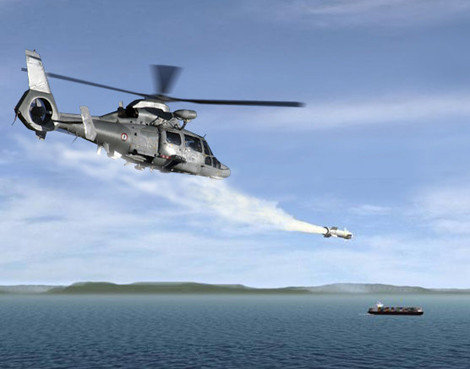 Ảnh đồ họa trực thăng Panther Hải quân Pháp phóng ANL.