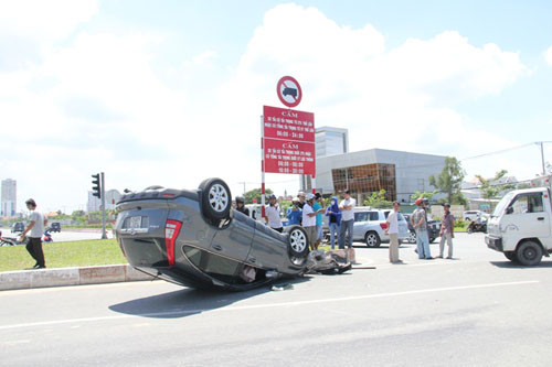 Hiện trường vụ tai nạn.