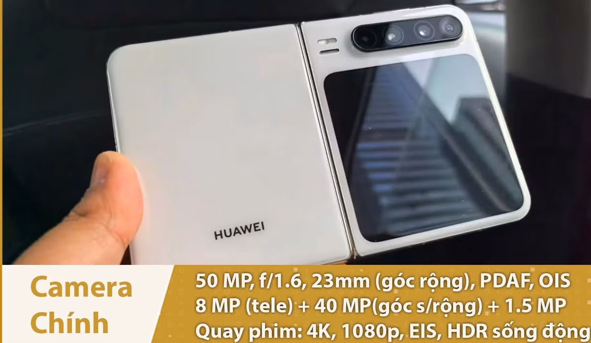 Hệ thống camera của Pura X cũng rất ấn tượng với camera chính 50 MP, camera siêu rộng 40 MP và camera tele 8 MP với zoom quang 3,5x và zoom số 30x. Phần camera selfie 10,7 MP cũng có thể được sử dụng để chụp ảnh từ camera chính.