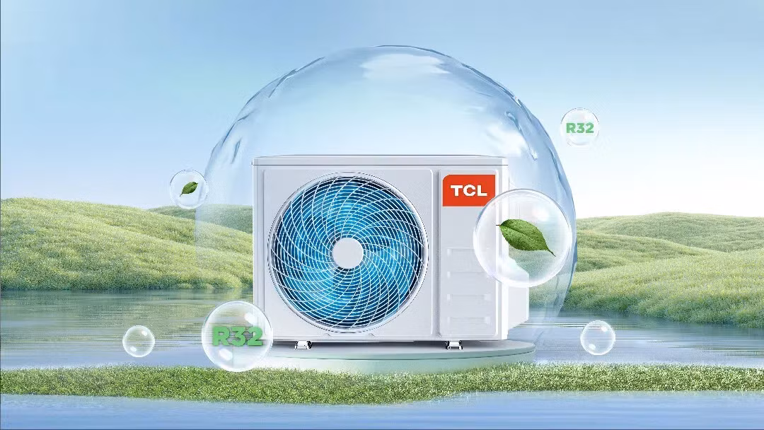  Môi chất lạnh thế hệ mới mang lại công suất làm mát cao tối ưu và giảm chi phí năng lượng. Môi chất lạnh này cũng không chứa chất gây suy giảm tầng Ozone &amp; không tác động nhiều đến tình trạng nóng lên toàn cầu, do đó máy lạnh TCL rất thân thiện với môi trường.