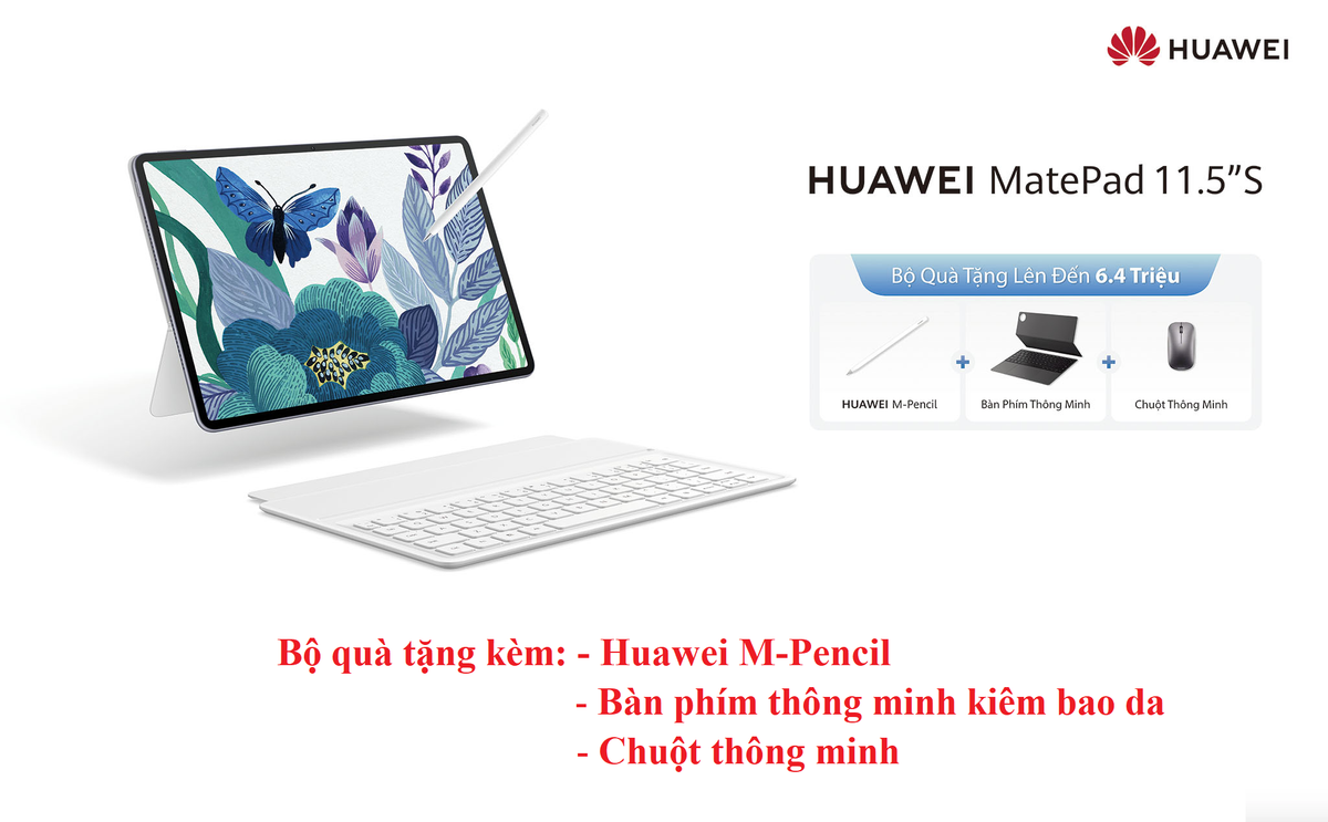 Hết chương trình khuyến mãi, người dùng vẫn sẽ được tặng bao da bàn phím và khăn lau màn hình độc quyền Huawei, đóng sẵn trong hộp với chất lượng không thua gì chiếc khăn giá 19 USD mà Apple bán ra.