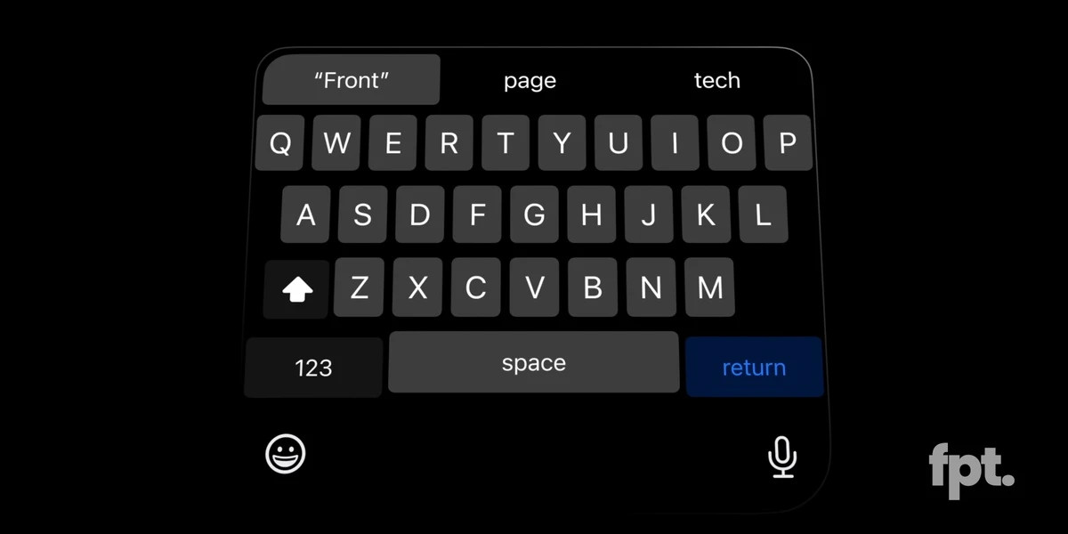 Ngay cả bàn phím ảo cũng được làm mới với phần viền trên bo tròn và hiệu ứng kính mờ đặc trưng, tạo cảm giác như đang "lơ lửng" trên màn hình.