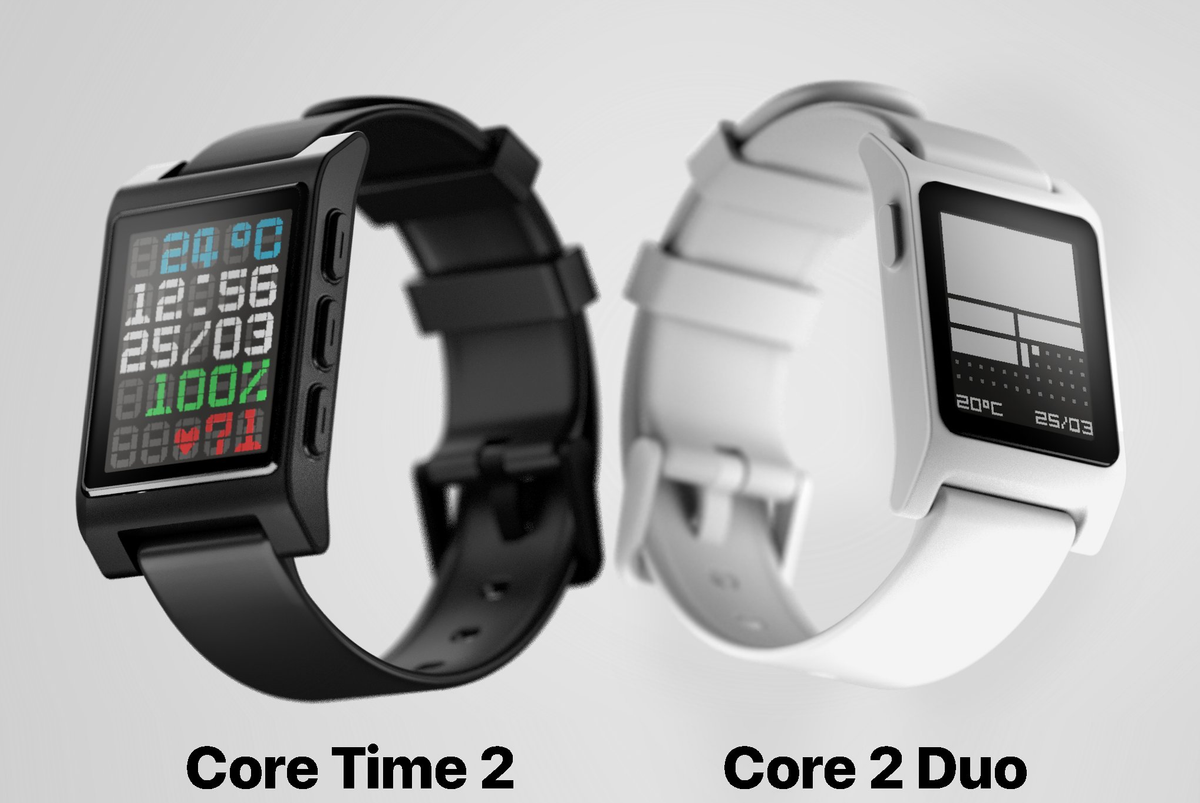 Sau nhiều năm vắng bóng, smartwatch Pebble chính thức trở lại với tên mới. Nhà sáng lập Eric Migicovsky tạo ra công ty Core Devices, ra mắt 2 thiết bị Core dựa trên phần cứng Pebble, mang tên Core Time 2 và Core 2 Duo. Cái tên nghe rất hoài niệm bởi giống với dòng CPU của Intel những năm 2000.