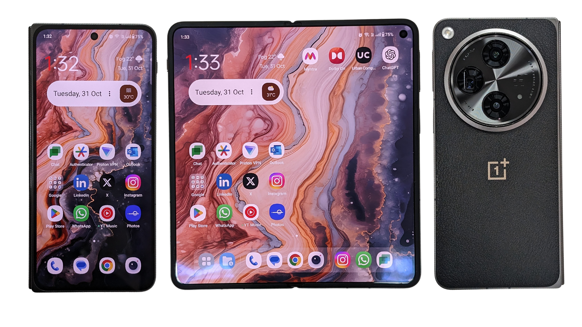 OnePlus Open: Điện thoại có màn hình gập lại tốt nhất - Đừng ngạc nhiên khi Z Fold của Samsung, hay Pixel Fold không đọ lại One Plus ở phân khúc điện thoại gập. Mặc dù là mẫu gập đầu tiên của hãng, chạy chip Snapdragon 8 Gen 2 nhưng lại có độ mượt ấn tượng cùng RAM, bộ nhớ thoải mái hơn. Ngoài ra, cụm camera thiết kế lồi cho chất lượng ảnh vượt xa đối thủ, còn được chứng nhận của Hasselblad.
