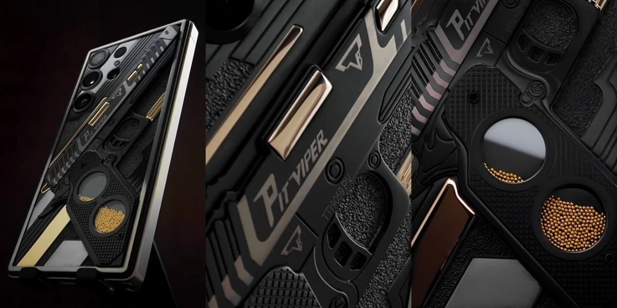 Chiếc Galaxy S25 Ultra Viper được chế tác từ vật liệu titan hàng không vũ trụ, tạo cảm giác cao cấp và chắc chắn. Các họa tiết chạm khắc tỉ mỉ trên thân máy thể hiện sự độc quyền, trong khi chi tiết vàng 24K làm tăng thêm giá trị thẩm mỹ. 