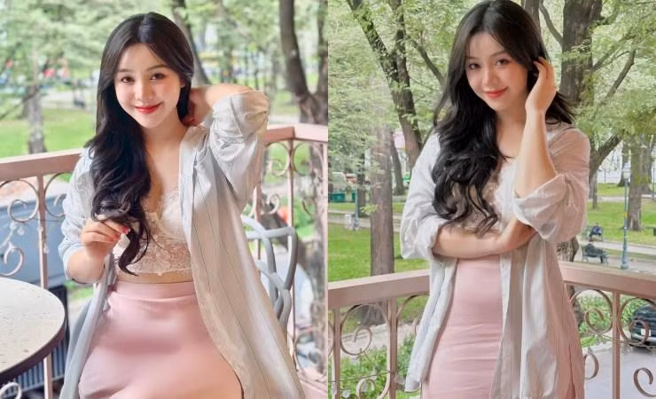 Mới đây trên Facebook cá nhân, diễn viên Quỳnh Kool đăng tải loạt ảnh mới khoe nhan sắc xinh đẹp. Theo đó, sao phim "Đừng Làm Mẹ Cáu" diện áo bra ren phối cùng chân váy lụa.