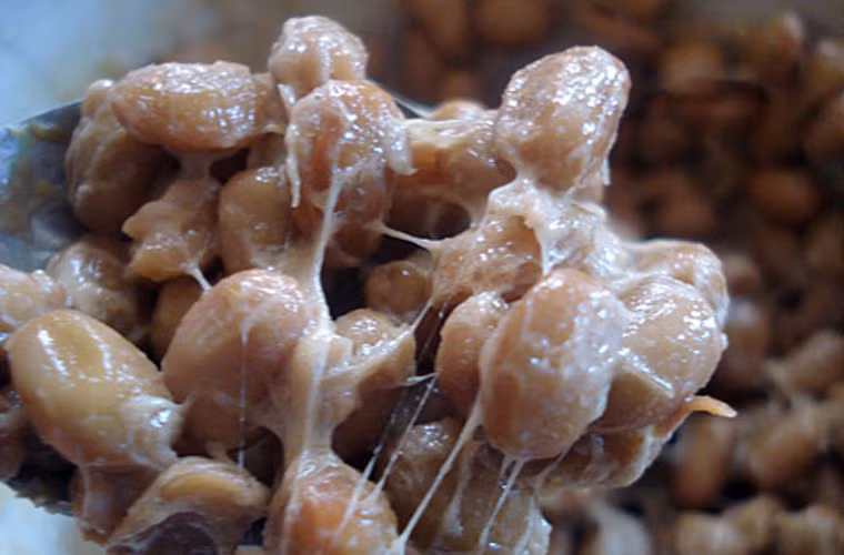 Natto nổi danh là món ăn truyền thống của Nhật Bản và được làm từ hạt đậu tương lên men.