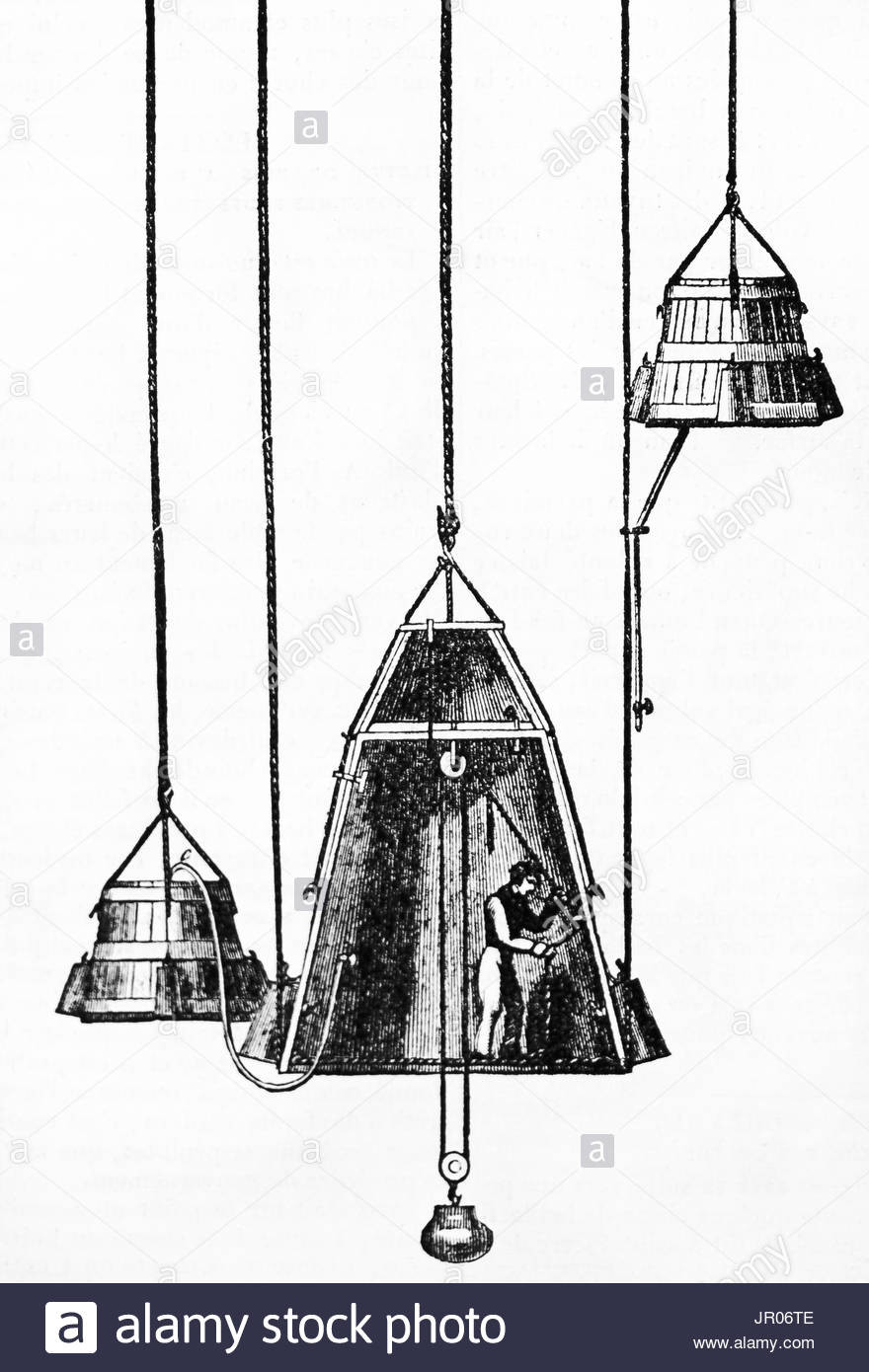 Ông cũng gắn kèm một phần đế nặng để giữ cho chuông luôn thẳng đứng, và một cửa sổ kính để cho ánh sáng lọt vào.