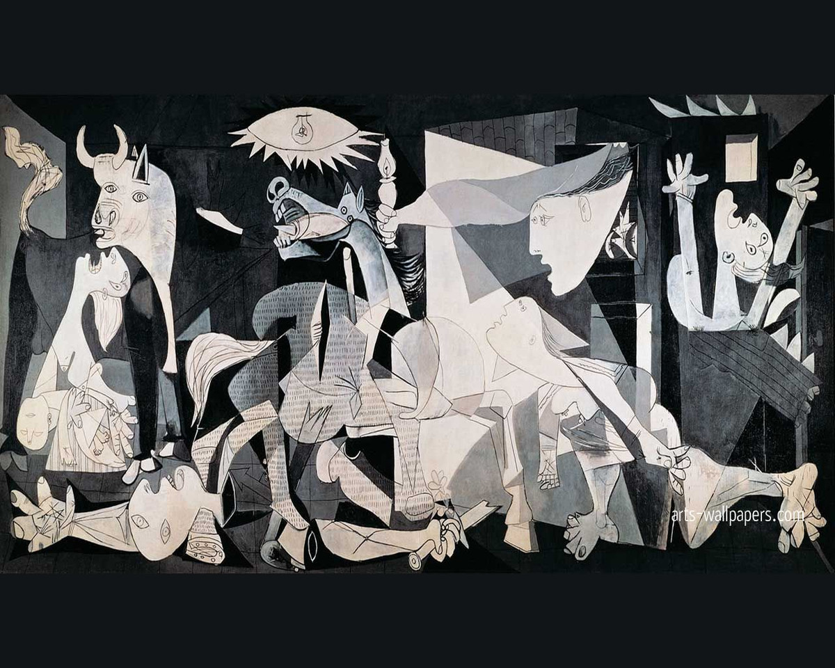 Phản ứng trước tội ác của phát xít Đức ở Guernica, danh họa Picasso đã vẽ bức bích họa khổ lớn mang tiêu đề "Guernica" nhằm ủng hộ phe Cộng hòa Tây Ban Nha. Bức tranh được trưng bày tại Triển lãm Paris năm 1937.