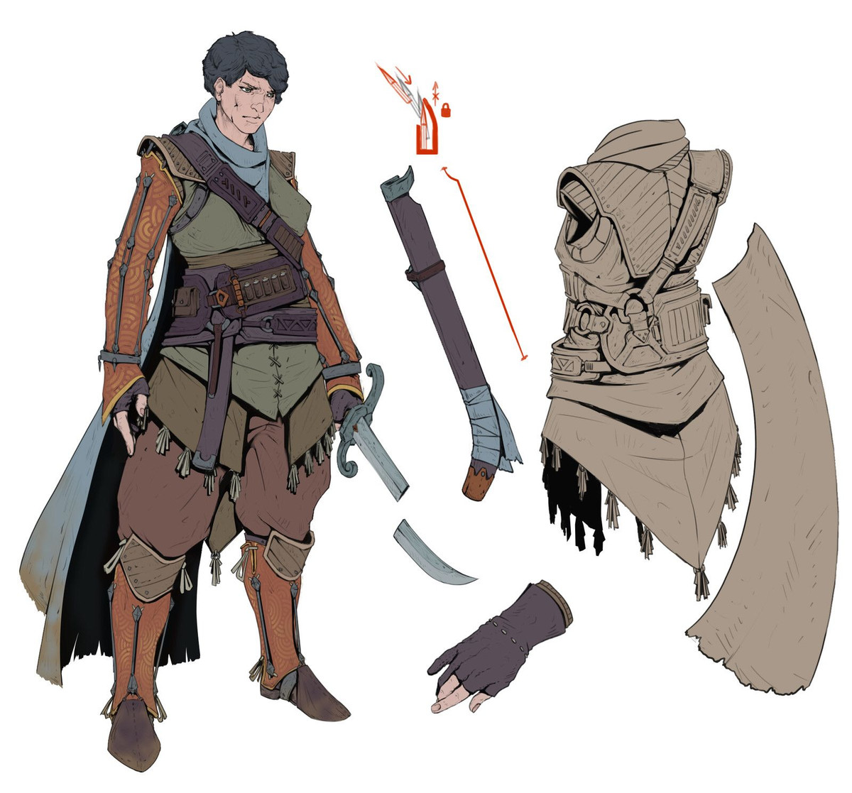 Theo các nhà nghiên cứu, áo giáp sơ khai chỉ là một dạng đệm gồm nhiều lớp vải dày với mũ trụ bằng da thuộc cứng để bảo vệ đầu. Loại giáp này hiệu quả với trình độ phát triển của vũ khí đương thời.